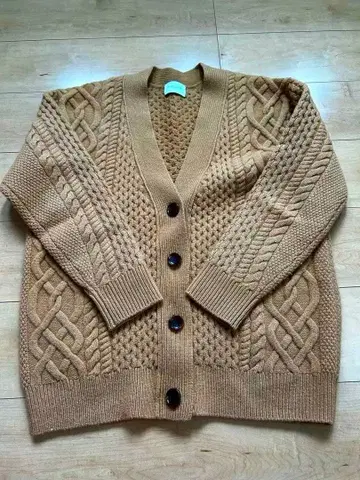 유나이티드 애로우즈 케이블 니트 가디건 울 100% 여성용