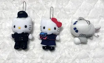 한정판 JAL x 헬로키티 CA 봉제 인형 세트