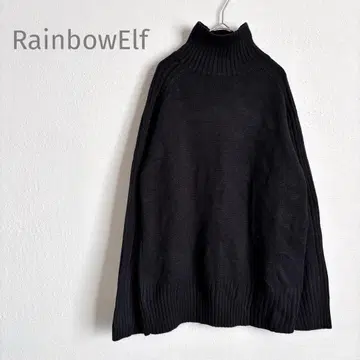 RainbowElf *레인보우 엘프* 터틀넥 긴팔 니트 블랙