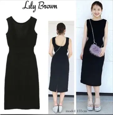 LILY BROWN 백 오픈 니트 원피스