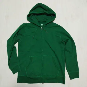 UNIQLO 더블 지퍼 후드티 green