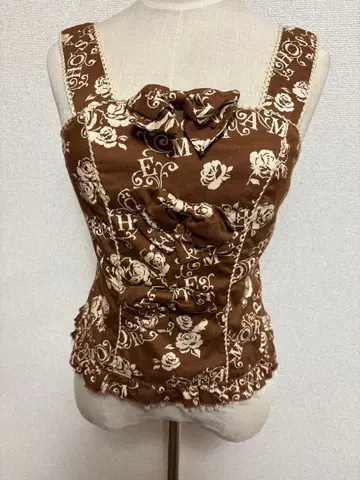 [중고] [metamorphose] 장미 프린트 뷔스티에