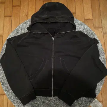 entire studios 풀 지퍼 후디 washed black