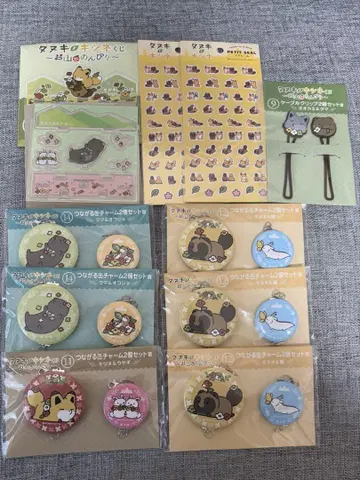 너구리와 여우 복권 캔 참 미니 아크릴 케이블 클립