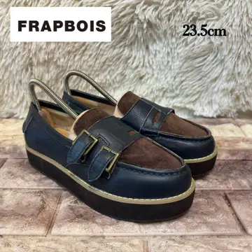 새상품급 FRAPBOIS 가죽 통굽 더블 몽크 로퍼 23.5cm
