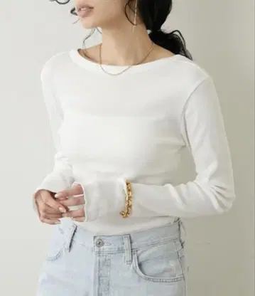 윔 가젯 새상품 백산 골지 티셔츠 블랙