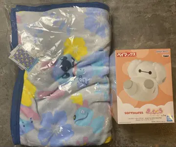 스티치 담요 베이맥스 피규어 2개 세트