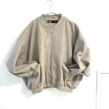 ZARA 바시티 자켓 L 베이지