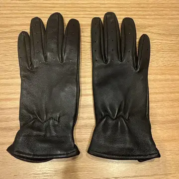 Chester Jefferies 블랙 가죽 장갑 양가죽 작음