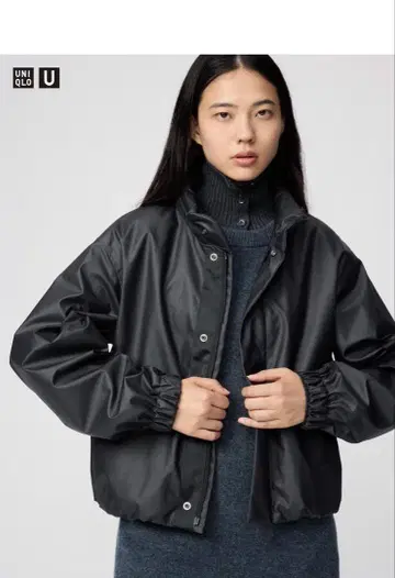 유니클로 코팅 숏 블루종 UNIQLO