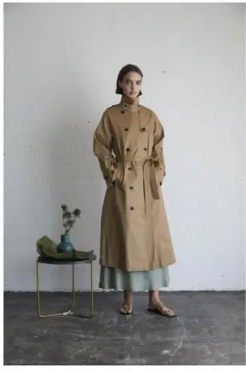 Back flap detail trench coat 36