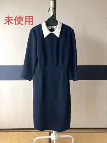 미사용 CELFORD 셀포드 카라 부착 2way 원피스 네이비 38