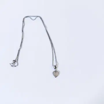 기베온 운석 하트형 펜던트 목걸이 실버