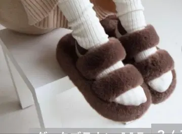 시마무라 퍼 샌들 다크 브라운 L
