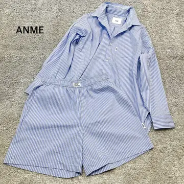 [ ANME ] 스트라이프 오버 셔츠 숏팬츠 셋업 루즈핏