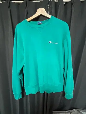 Champion 터콰이즈 그린 맨투맨