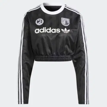 adidas originals 크롭 긴팔 상의 블랙