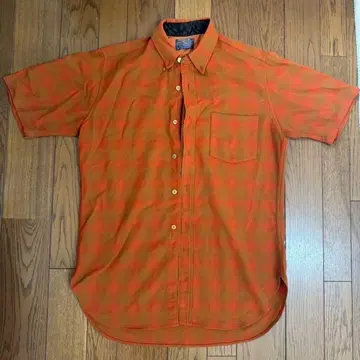 60s pendleton 섀도우 체크 반팔 셔츠 울