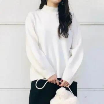 플라스테 엑스트라 파인 메리노울 미들 게이지 터틀넥 스웨터