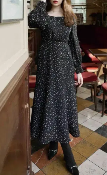 herlipto slit sleeve floral print dress