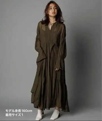 FRAY I.D 롱 원피스 쉬폰 긴팔 lagunamoon