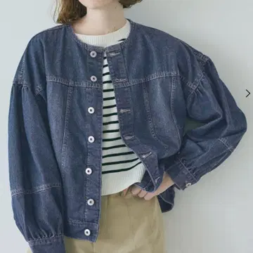 새상품급 coca 볼륨 슬리브 데님 자켓 L