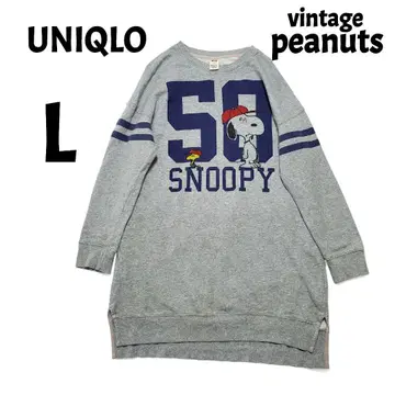 UNIQLO vintagePEANUTS 맨투맨 원피스 L 그레이