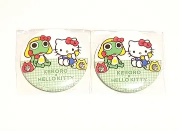 개구리 중사 케로로 산리오 케로로&키티 결정 포즈 캔뱃지 케로로 키티