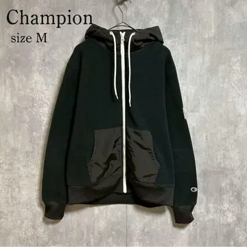 Champion 챔피온 액션 스타일 풀 집업 후드티 블랙
