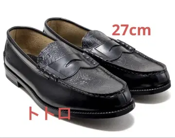 엠보싱 로퍼 블랙 블랙 페이즐리 27cm