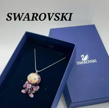SWAROVSKI 스와로브스키 에리카 목걸이 보라색 나비 요정 박스 포함