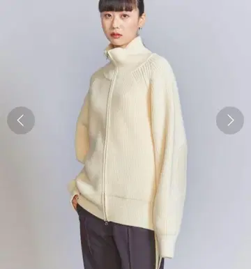 엘보 패치 더블 지퍼 니트 가디건