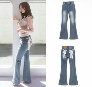 ANDMARY Lacey ribbon denim