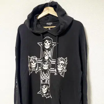 레어! H&M 건즈 앤 로지즈 스컬 크로스 후드티 L 사이즈 구제 의류