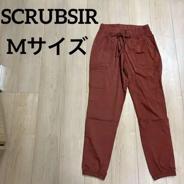 SCRUBSIR 캐주얼 팬츠 테라코타 M 스터드 사이드 포켓