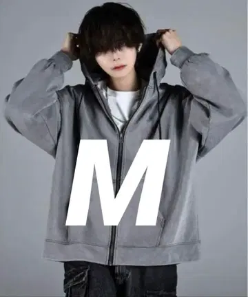 ADRER 케미컬 오버다이 헤비웨이트 맨투맨 집업 후드티