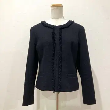 내추럴 뷰티 베이직 네이비 노카라 자켓 졸업 입학