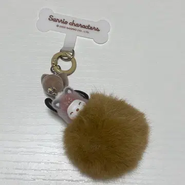 산리오 너구리 복슬복슬 스마트폰 키링 포차코