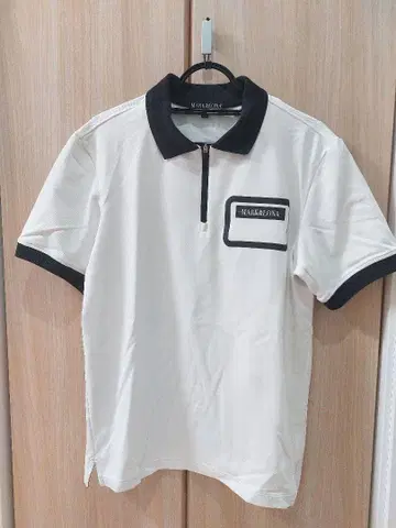 마크앤로나 하프 지퍼 피케 셔츠 화이트 46