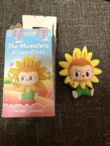 POP MART labubu Flower Elves 피규어 해바라기