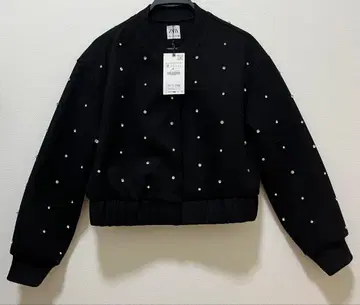 택 포함 미사용 새상품 ZARA 펠트 텍스처 봄버 자켓 M