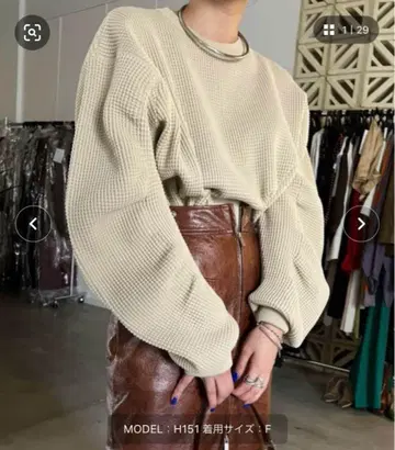 Ameri vintage/CIRCLE SILHOUETTE KNIT TOP