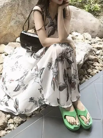 라쿠바키 이지 샌들 라이트 그린 M