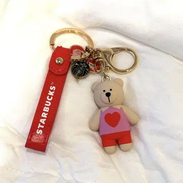 미사용 새상품 Starbucks 발렌타인 2025 키체인 베어리스타