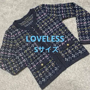 LOVELESS 네이비 트위드 가디건 34