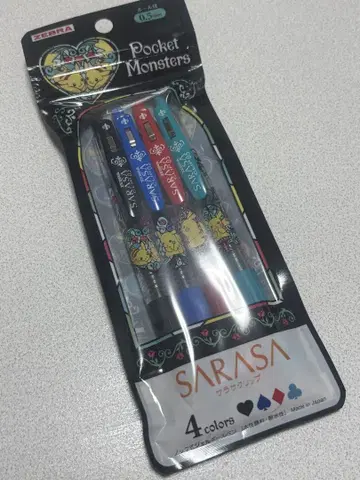 포켓몬 SARASA 4색 펜 세트 피카츄 미개봉