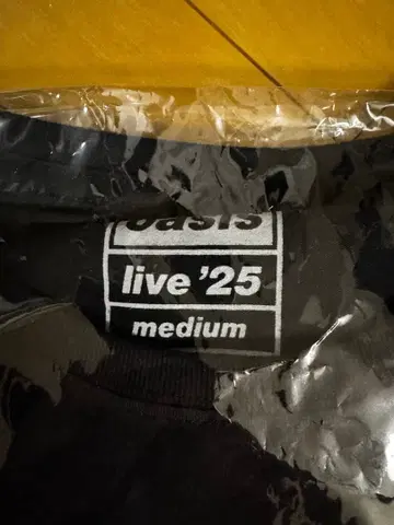 새상품 오아시스 oasis Long Sleeve Live'25 블랙