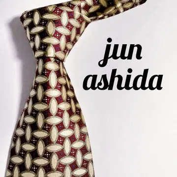 새상품급 준 아시다 넥타이 베이지 레드