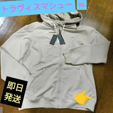 새상품 트래비스 매슈 긴팔 후드티 집업 아이보리 XL 사이즈