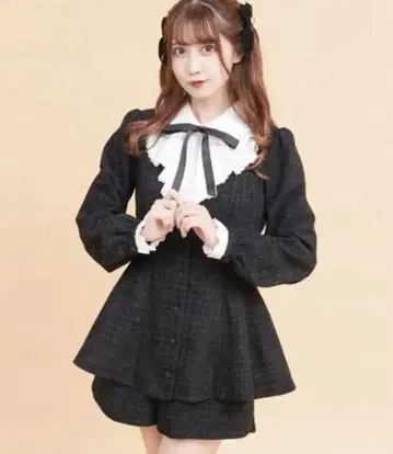 Secret Honey 트위드 셋업 블랙